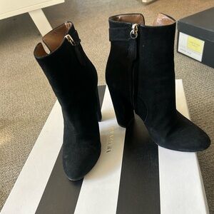 Aquazzura Black Suede Ankle Boots